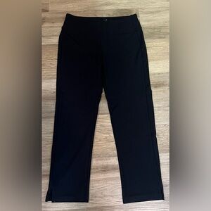 Women's Peach Black Ankle Stretch Pants